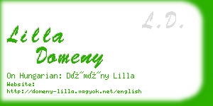 lilla domeny business card