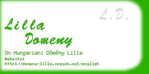 lilla domeny business card